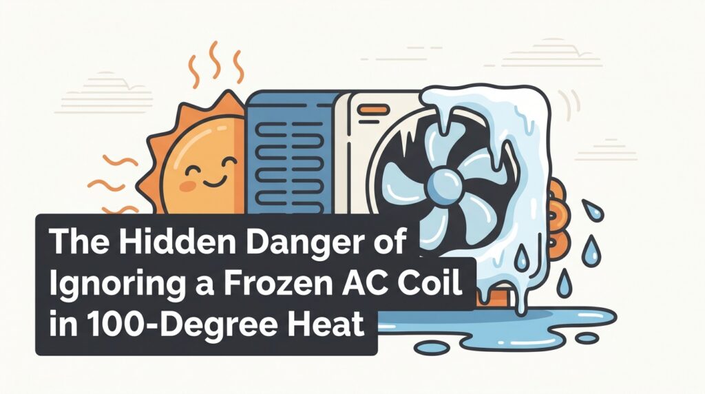 The Hidden Danger of Ignoring a Frozen AC Coil in 100-Degree Heat — featured image